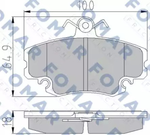 FOMAR FRICTION fo608381 -  Комплект тормозных колодок, дисковый тормоз